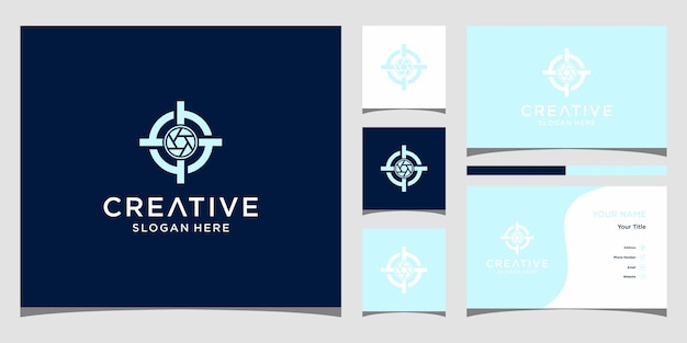 Plantilla de diseños de logotipo de foto de destino