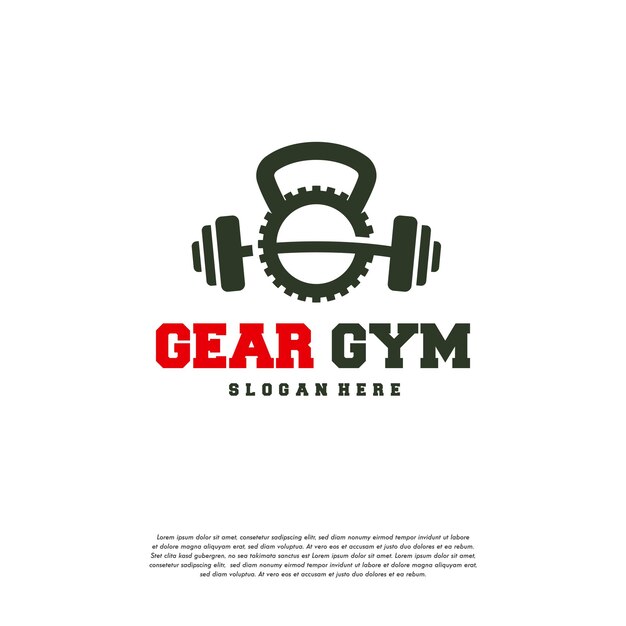 Plantilla de diseños de logotipo Gear Gymnastic, plantilla de logotipo de la industria deportiva