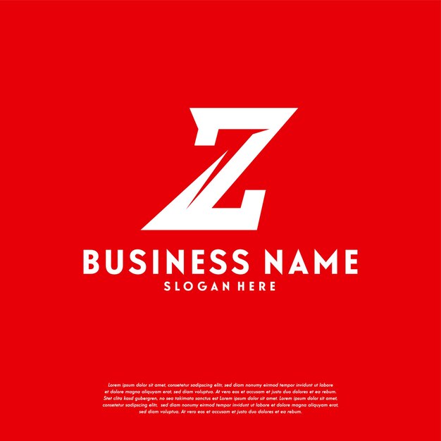 Plantilla de diseños de logotipo inicial Z rápido, símbolo de logotipo Z dash, icono de plantilla de logotipo