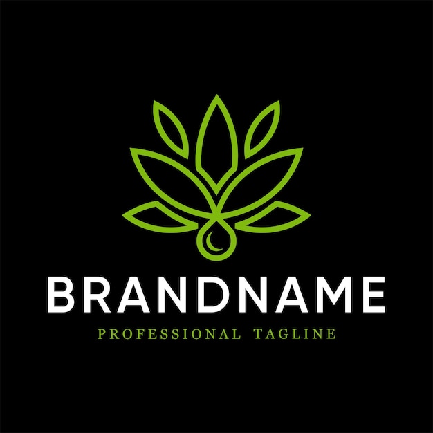 Plantilla de diseños de logotipo premium de cannabis