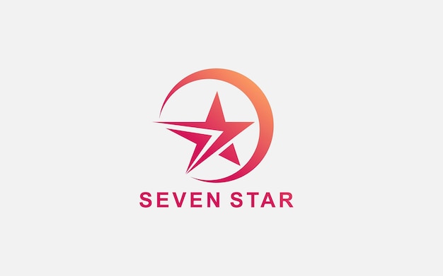 Plantilla de diseños de logotipo Seven Star, diseños de logotipo Elegant Star