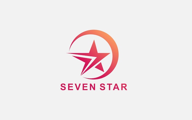 Plantilla de diseños de logotipo seven star, diseños de logotipo elegant star