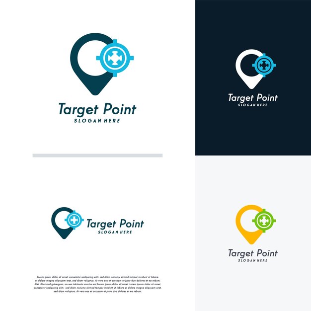 Plantilla de diseños de logotipo de target point, símbolo de diseños de logotipo de target