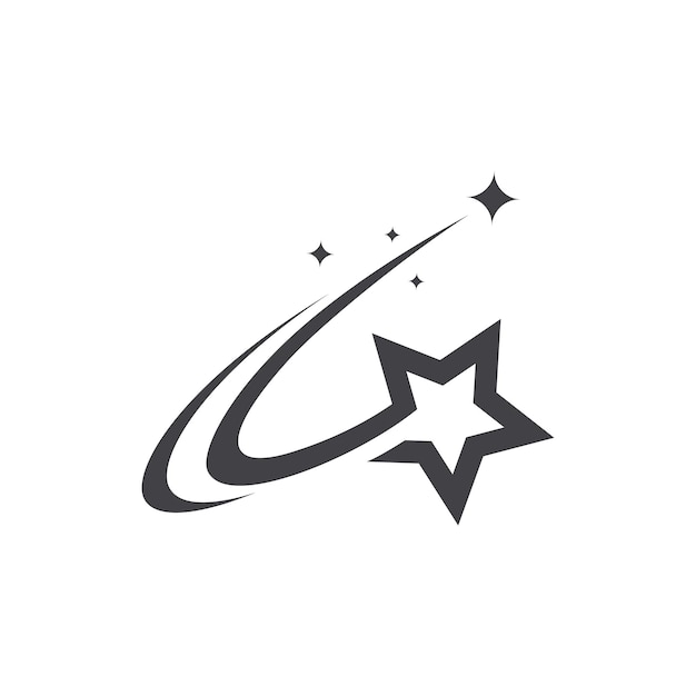 plantilla de diseños de logotipos de estrellas Vector de logotipo de estrellas rápidas