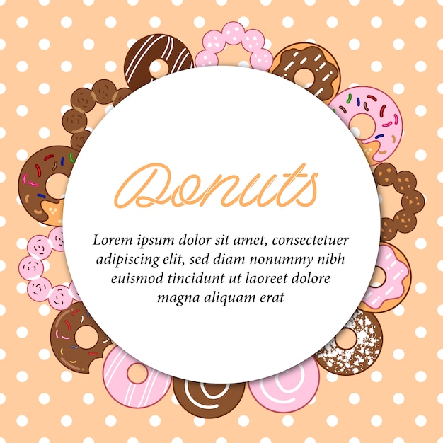 Vector plantilla de donut