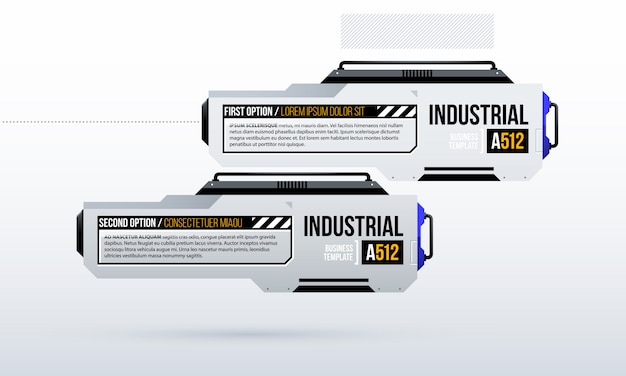 Plantilla de dos opciones en estilo de alta tecnología