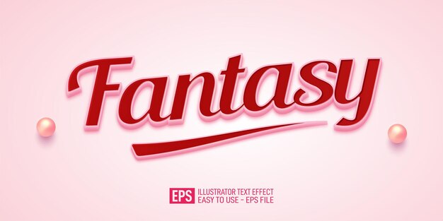 Plantilla de efecto de estilo editable de texto de fantasía 3d