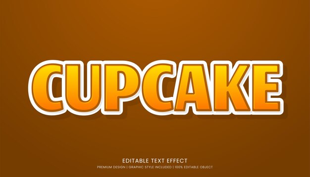 plantilla de efecto de texto 3D editable tipografía en negrita y estilo abstracto