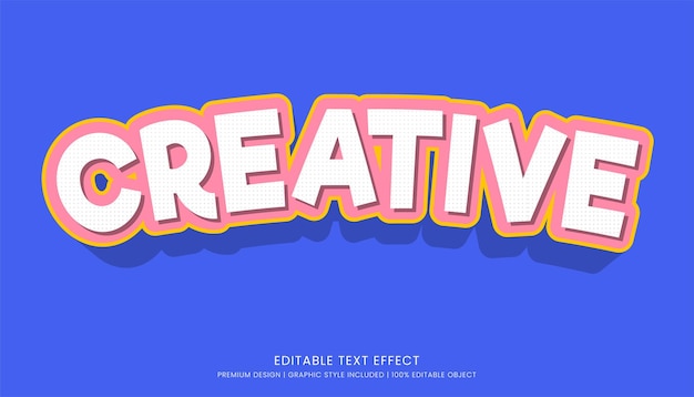plantilla de efecto de texto 3D editable tipografía en negrita y uso de estilo abstracto para la marca de logotipo