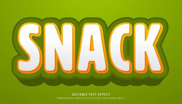 Vector plantilla de efecto de texto de bocadillo diseño editable para logotipo y marca comercial