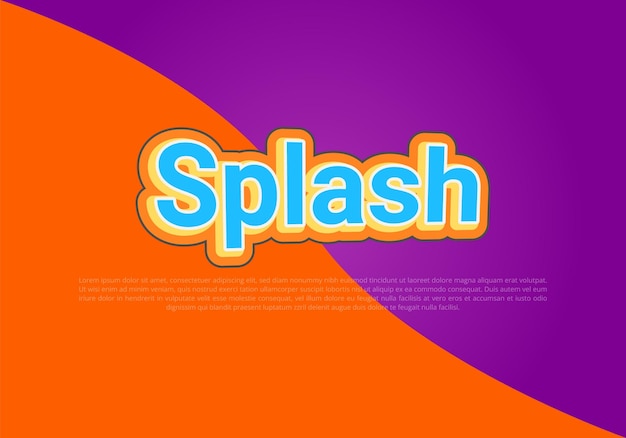 Plantilla de efecto de texto crujiente con uso de estilo en negrita 3d para logotipo Pro Vector