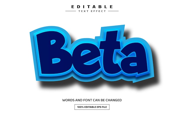 Plantilla de efecto de texto editable 3D beta