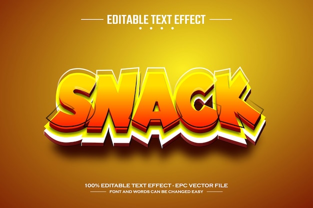Plantilla de efecto de texto editable 3D de bocadillo