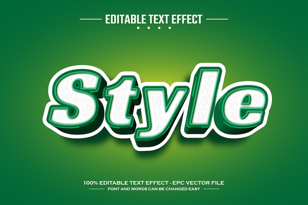 Plantilla de efecto de texto editable 3D de estilo