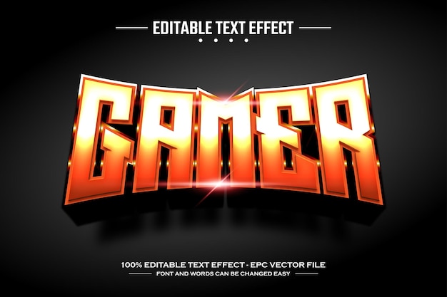 Plantilla de efecto de texto editable 3D de jugador
