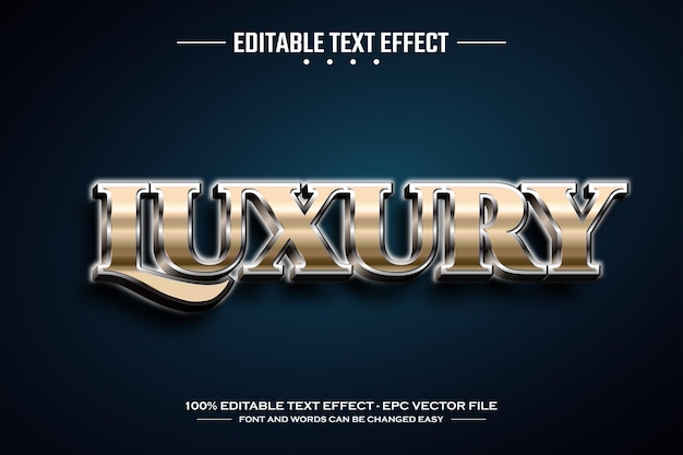 Plantilla de efecto de texto editable 3D de lujo