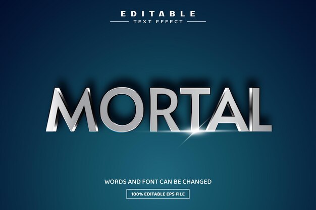 plantilla de efecto de texto editable 3D mortal