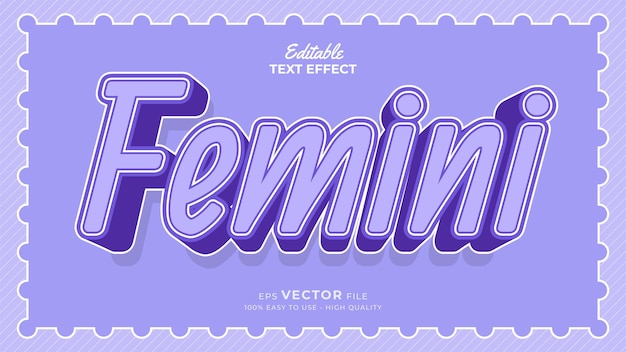 Vector plantilla de efecto de texto editable del día internacional de la mujer