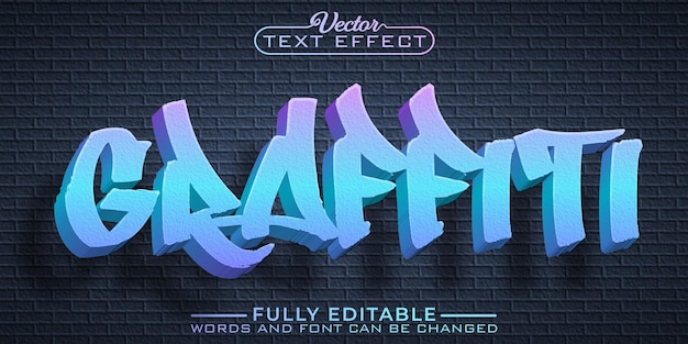 Plantilla de efecto de texto editable de graffiti