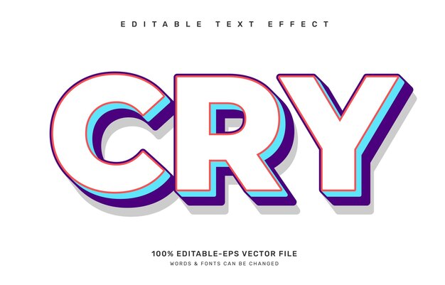 plantilla de efecto de texto editable para gritar