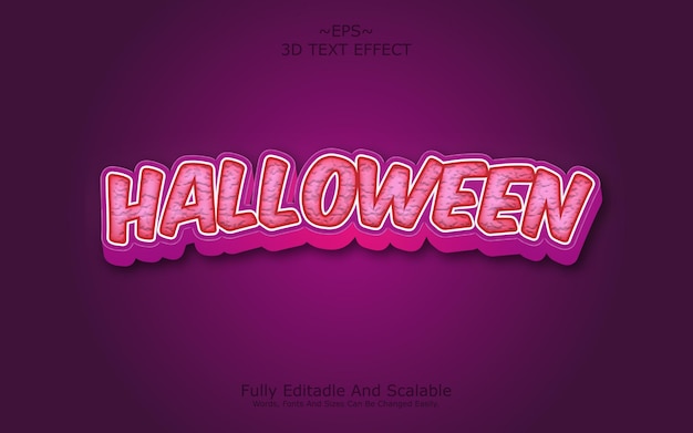 plantilla de efecto de texto editable para Halloween 3D