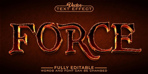 Plantilla de efecto de texto editable de Kingdom Force