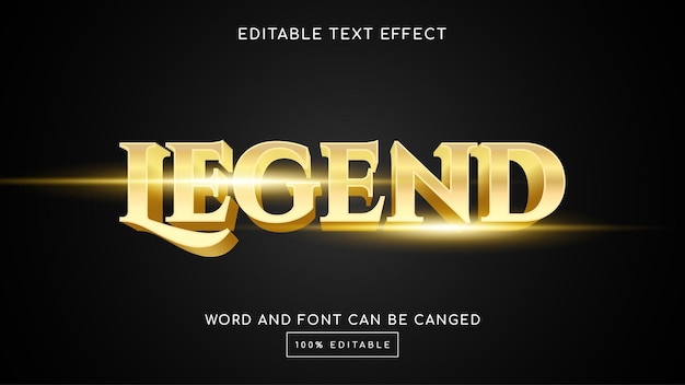 Plantilla de efecto de texto editable Legend 3D