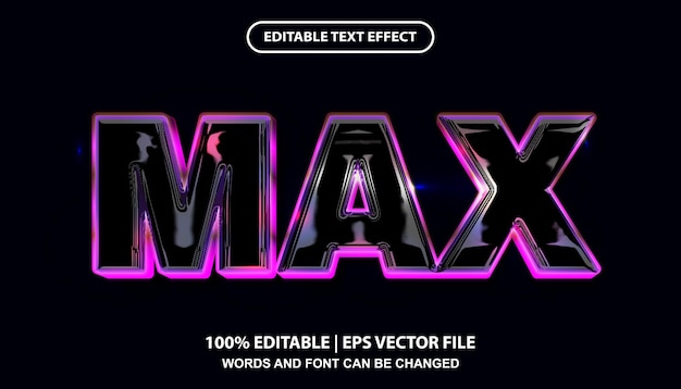 plantilla de efecto de texto editable max