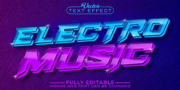 Plantilla de efecto de texto editable de música electro de fiesta