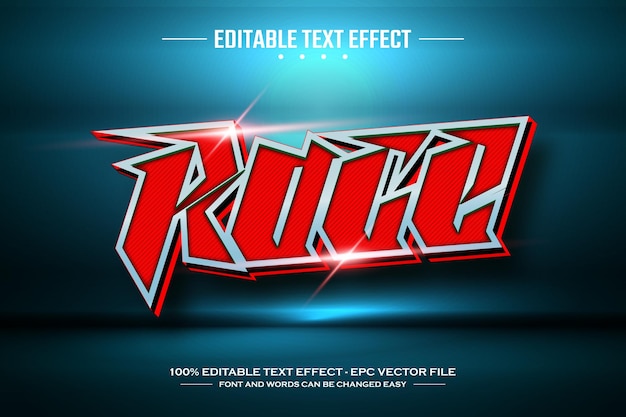 Plantilla de efecto de texto editable Race 3D
