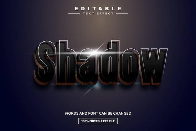 Plantilla de efecto de texto editable Shadow 3D