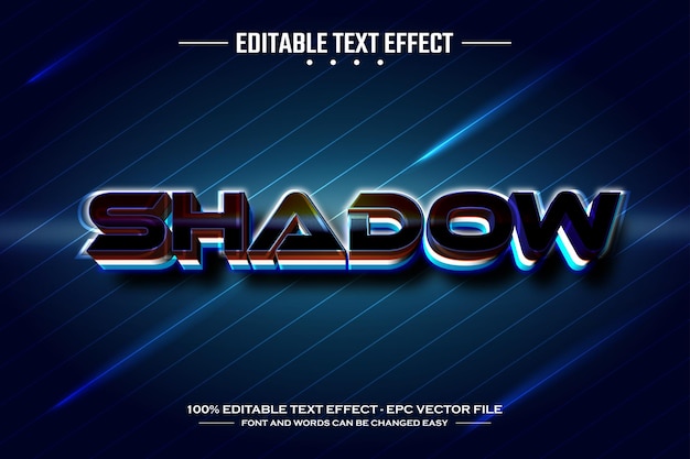 Plantilla de efecto de texto editable Shadow 3D