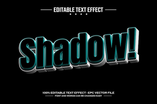 Plantilla de efecto de texto editable Shadow 3D