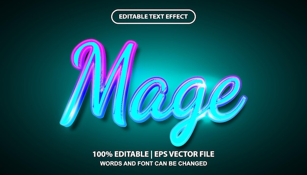 Plantilla de efecto de texto editable de show de mago