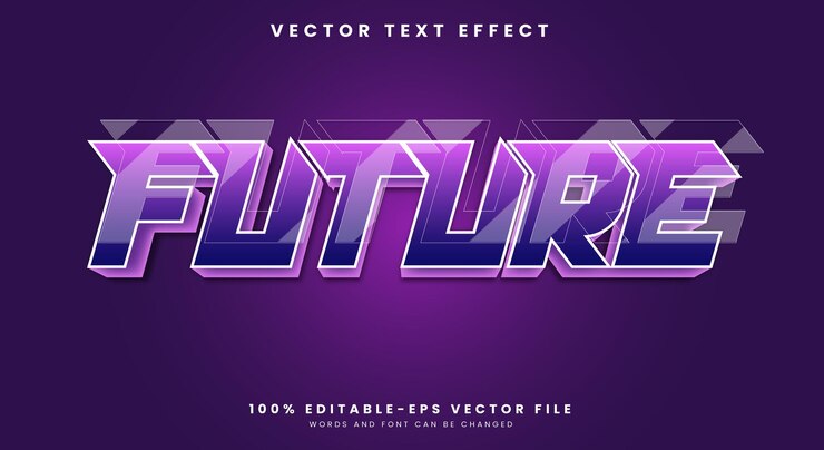 Vector plantilla de efecto de texto editable sport future