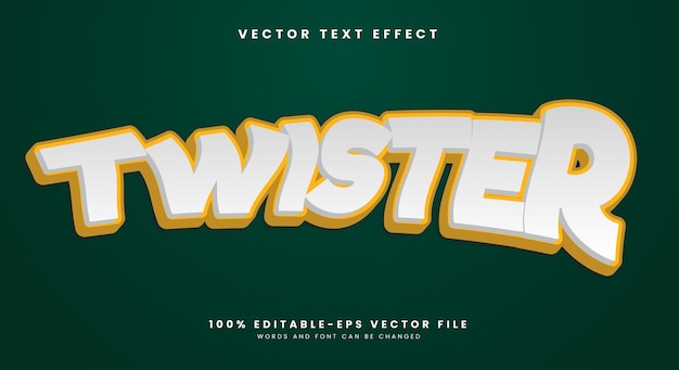 plantilla de efecto de texto editable Twister 3D