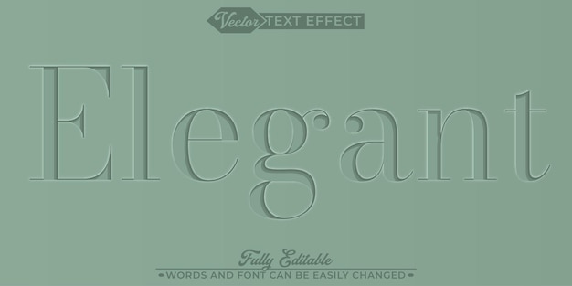 Plantilla de efecto de texto editable de vector elegante y brillante