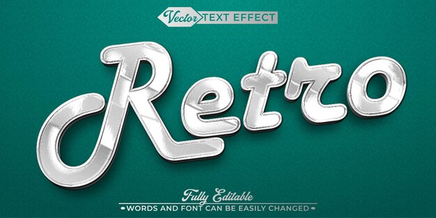Plantilla de efecto de texto editable de vector retro suave desgastado