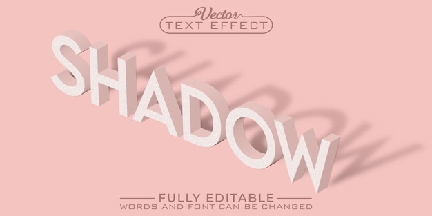 Plantilla de efecto de texto editable de vector de sombra suave
