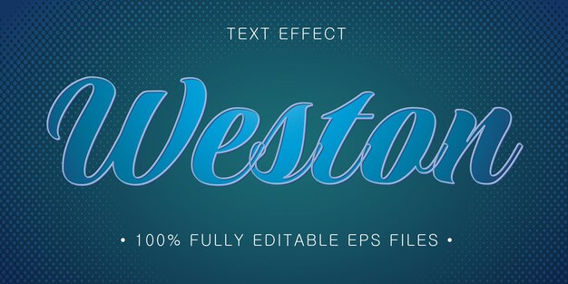 Vector plantilla de efecto de texto editable por vectores