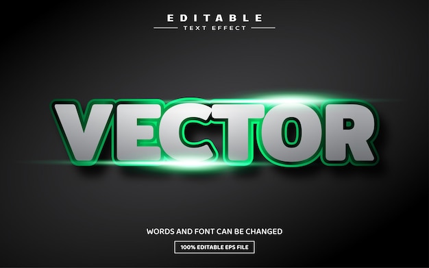 plantilla de efecto de texto editable vectorial 3D