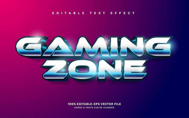 Plantilla de efecto de texto editable de zona de juegos
