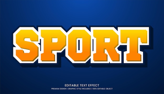 Plantilla de efecto de texto de fútbol con estilo minimalista y concepto de fuente en negrita uso para publicidad de marca