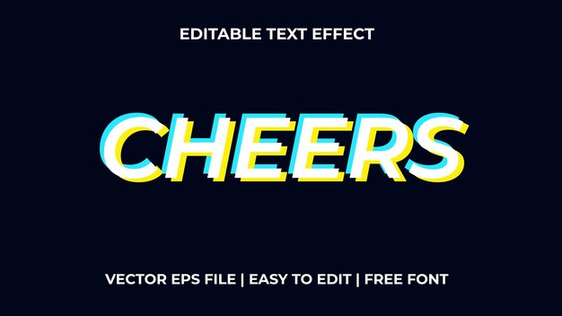 plantilla de efecto de texto en negrita 3D personalizada editable