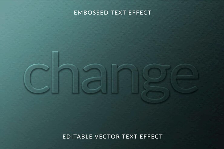 Vector plantilla de efecto de texto vectorial editable en relieve de papel verde con fondo texturizado
