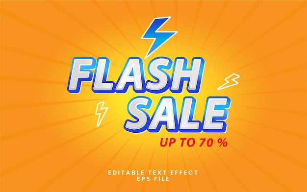 Vector plantilla de efecto de texto de venta flash