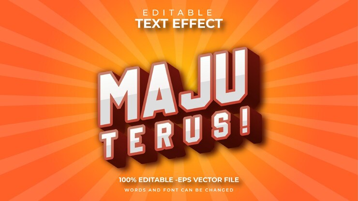 Vector plantilla de efectos de texto 3d editable