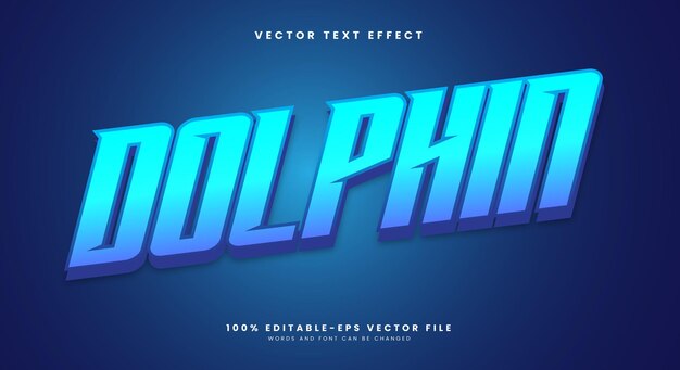 La plantilla de efectos de texto editable de Dolphin 3D