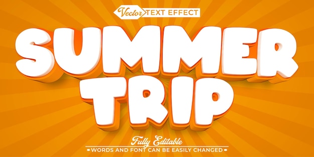 Plantilla de efectos de texto editable para viajes de verano