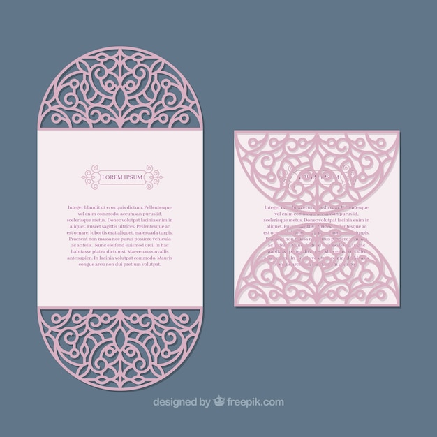 Plantilla elegante de corte laser